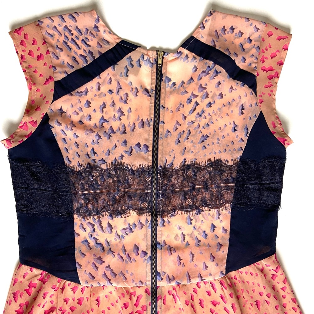 ANTHROPOLOGIE MAEVE Evangeline Sheer Peplum Top Pink Woken’s Size XS - Picture 7 of 15